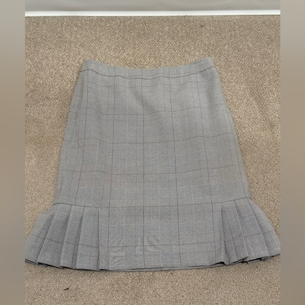 Gray and Purple Plaid Women's Skirt